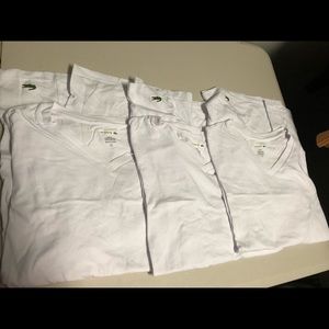 Never worn white Lacoste t shirts